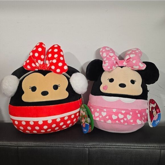 Lot of two Disney Minnie Mouse 8" Squishmallows Plush toys, New - Picture 1 of 9